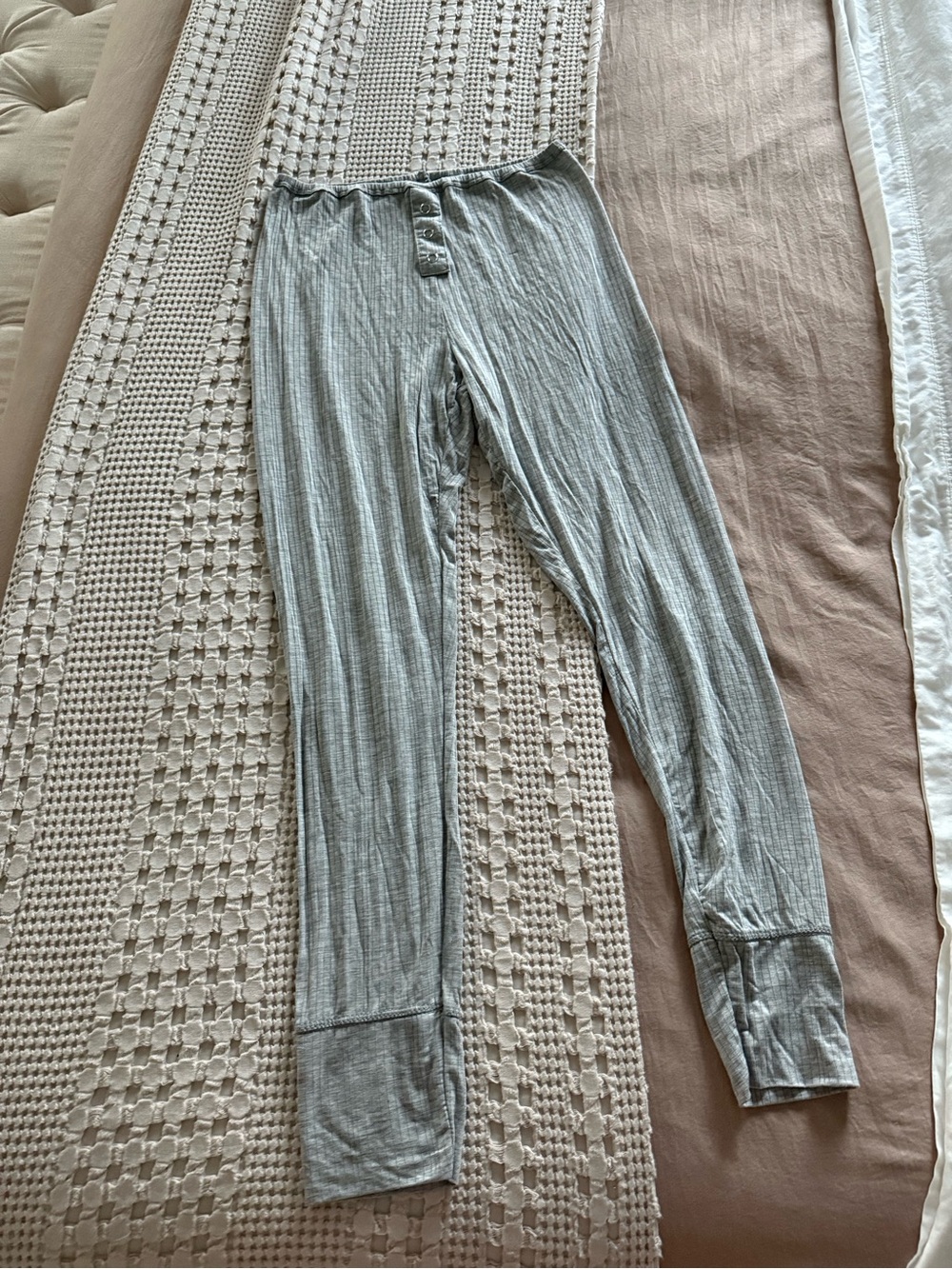 NEW Auden Light Gray Ribbed Lounge Pants Size S
